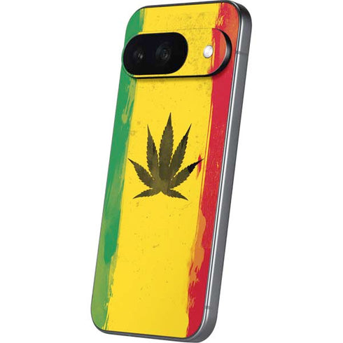 Marijuana Rasta Distressed Google Pixel 9 Skin